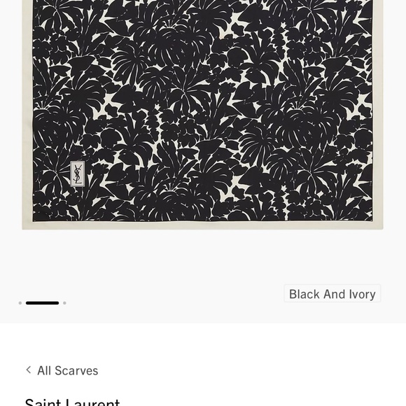 Saint Laurent silk scarf YSL - Picture 3 of 8